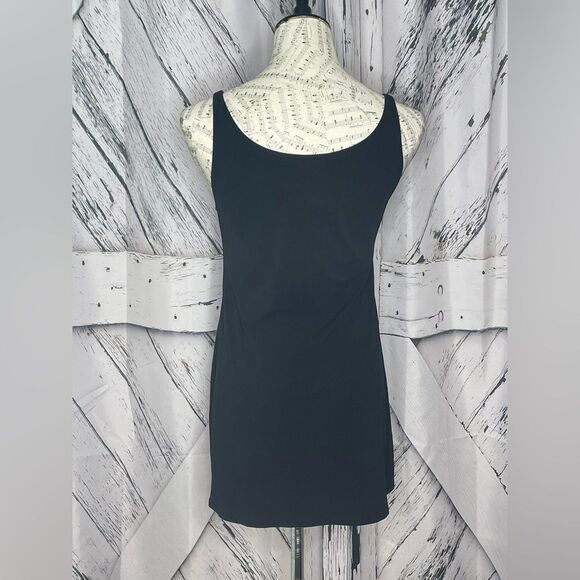 Eileen Fisher Petite Silk Tank Top Tunic Black PS - Picture 2 of 5